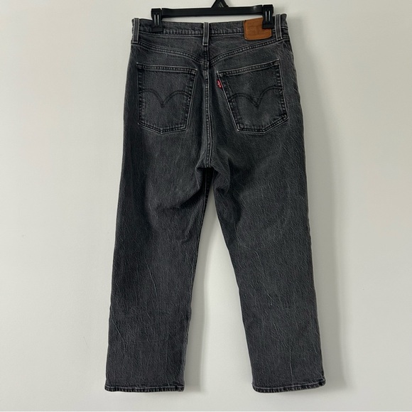 Levi’s Premium Denim Ribcage Ankle Straight Washed Black 29 - Picture 2 of 10